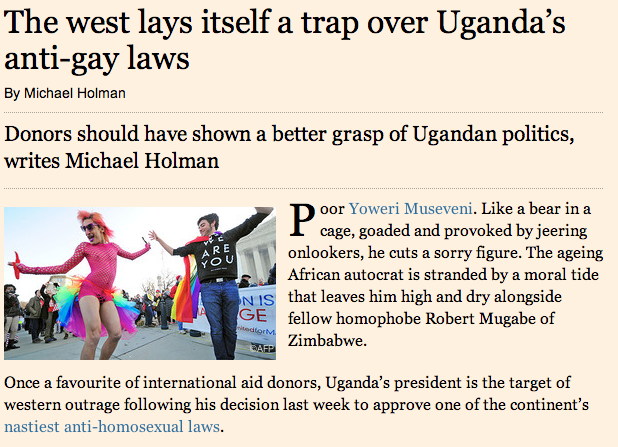 The west lays itself a trap over Uganda’s anti-gay laws