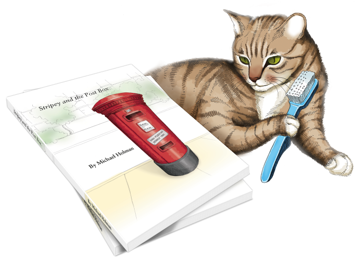 Stripey and the Post Box Illustration