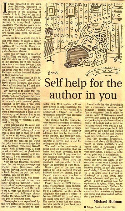 Self help for the author in you
