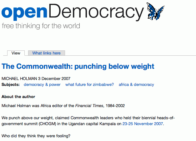 The Commonwealth: punching below weight