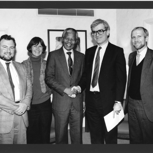 Michael Holman with Nelson Mandela